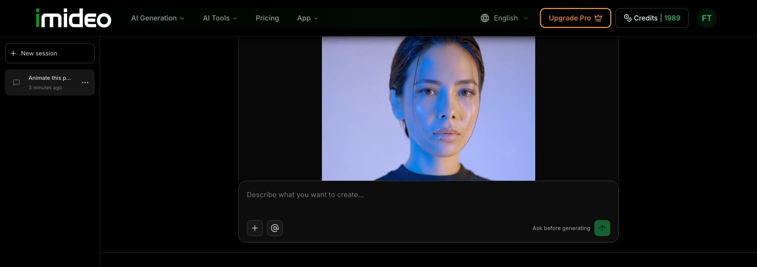 Un vídeo terminado dentro de la conversación de Agent