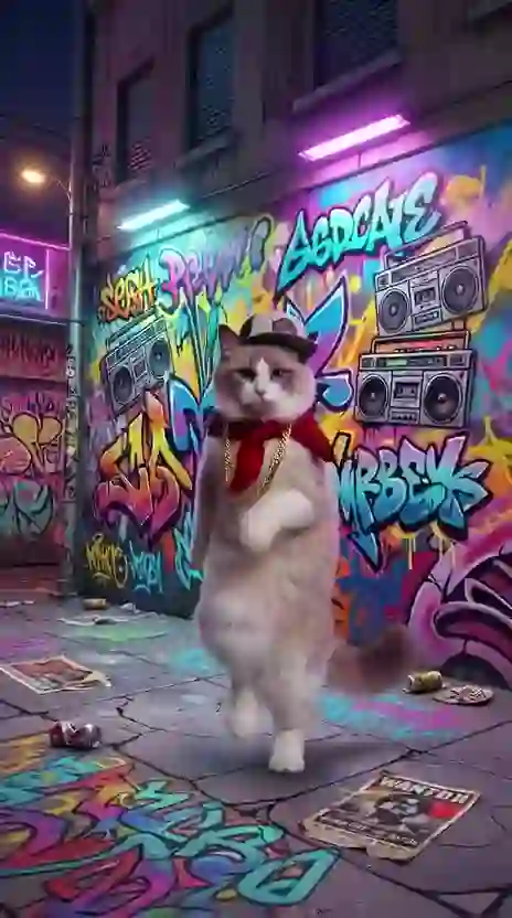 Characters dancing - humans, pets, cartoons