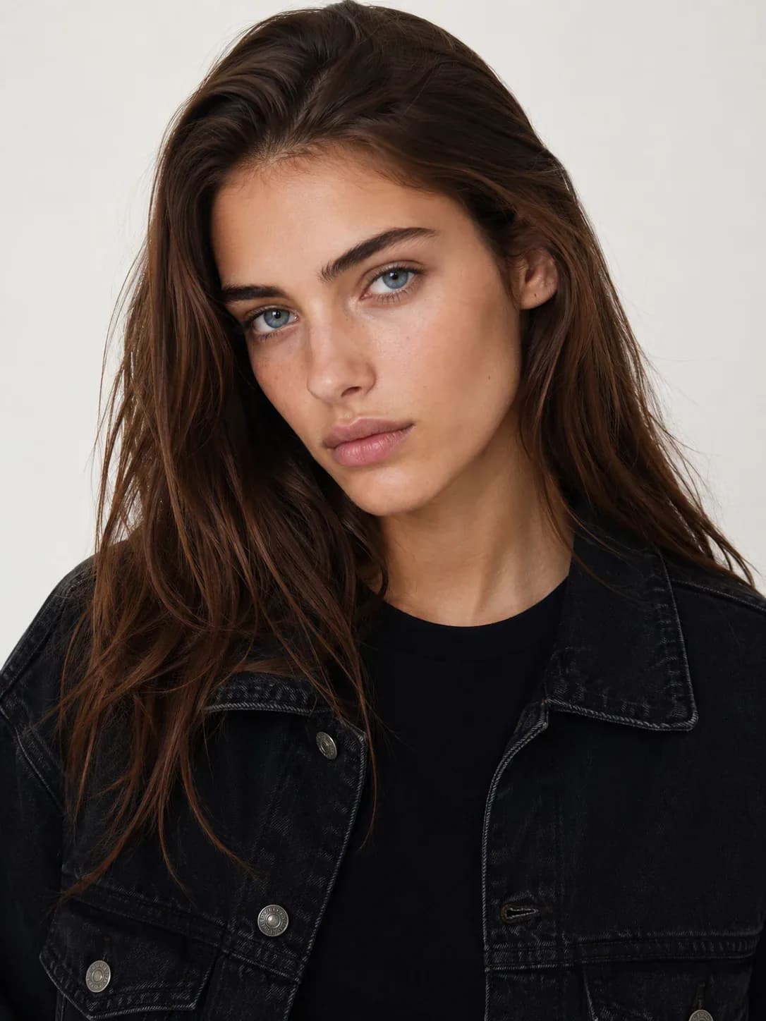 Profile portrait after AI gender swap with expression and clothing preserved