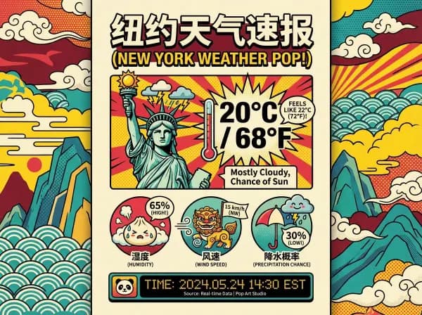AI-generated information graphic poster in Chinese pop-art style