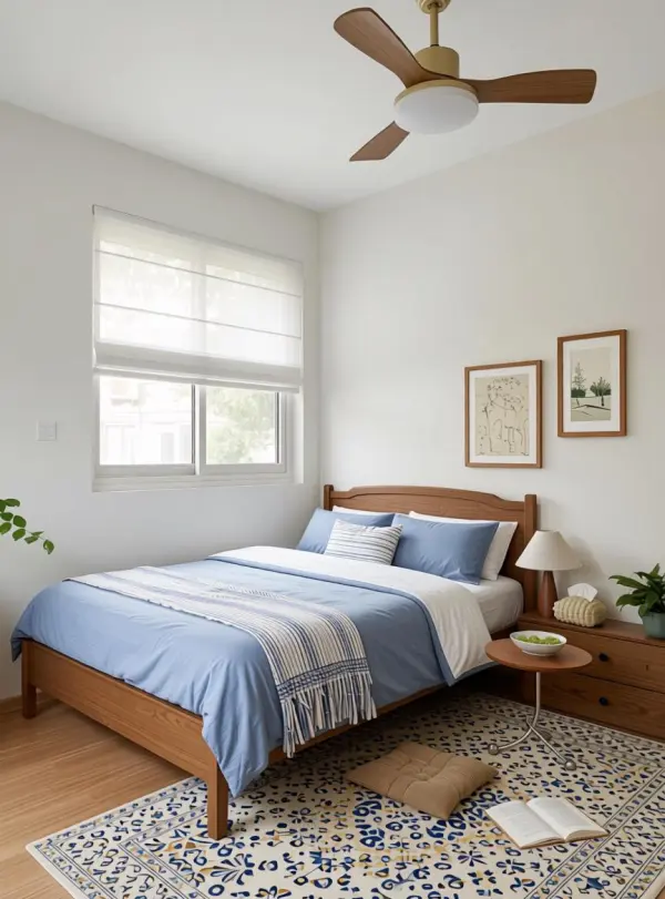 Bedroom redesigned with one of two compared style directions