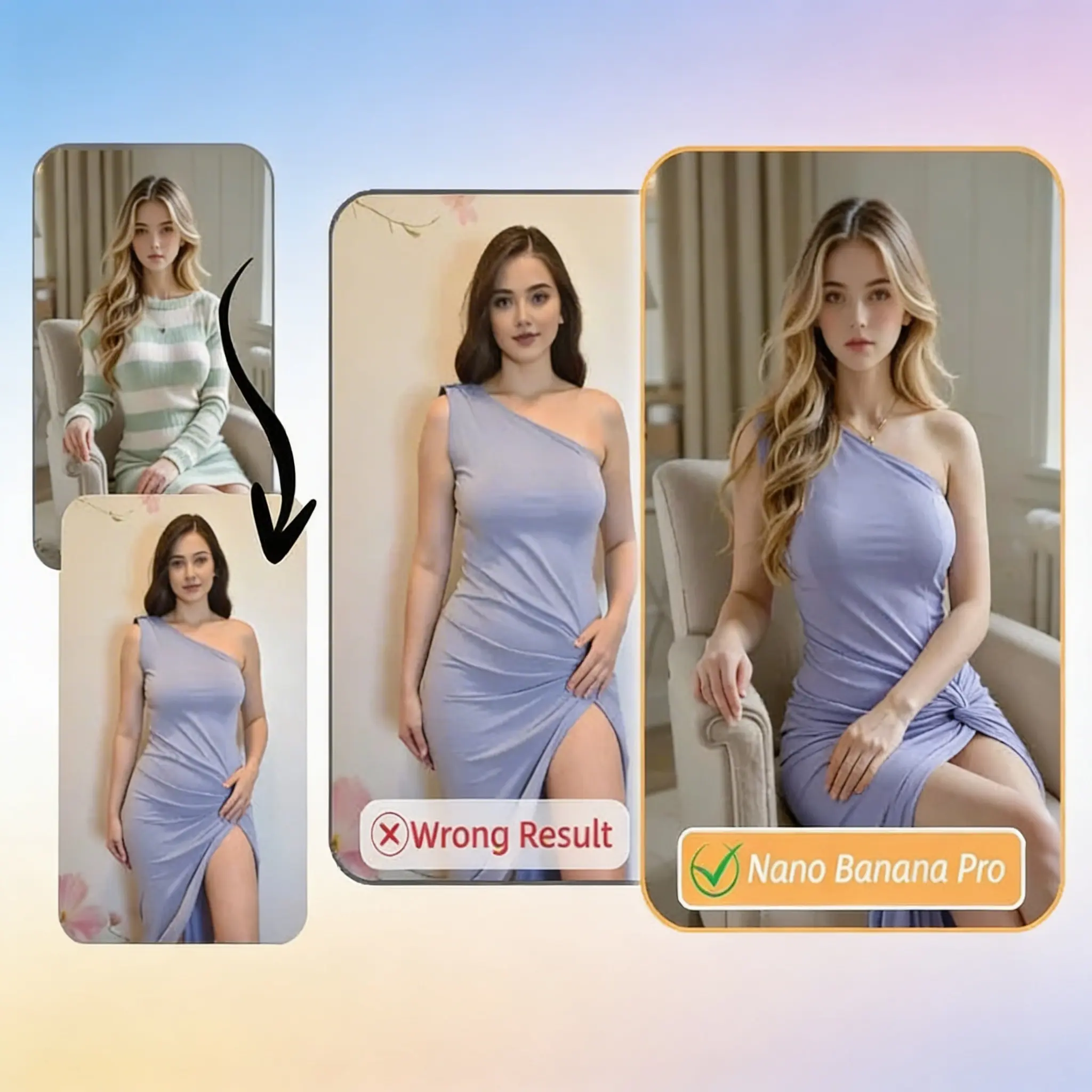 Demonstration of AI full body replacement with face identity preserved