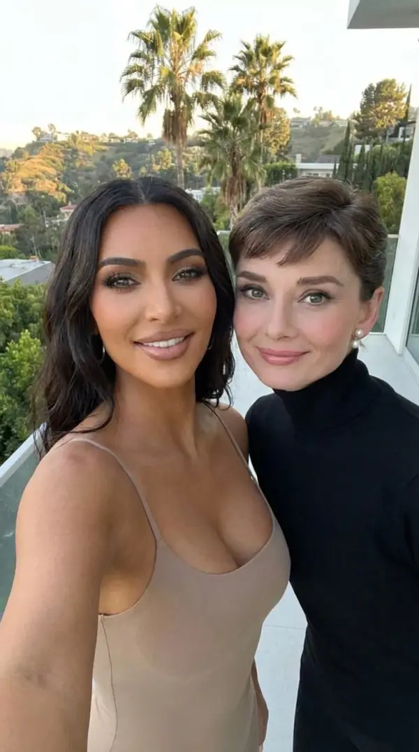 User shown side by side with a vintage Hollywood-styled co-star