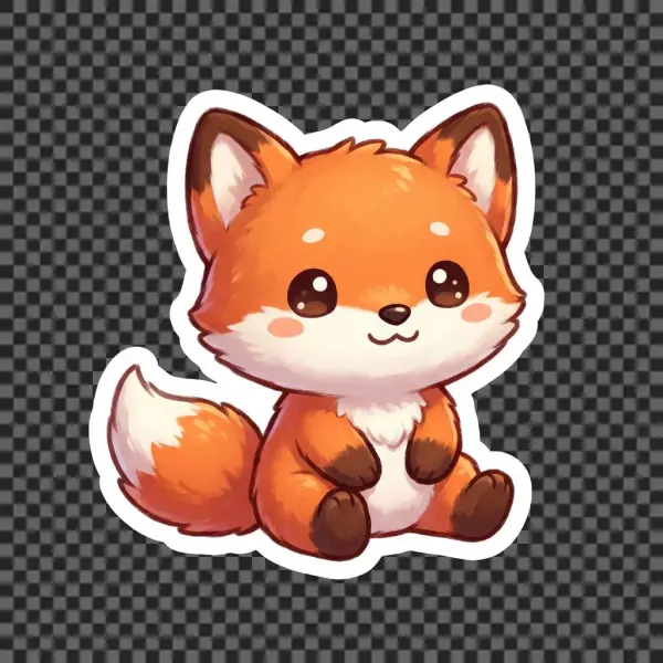 Same person rendered as a recognizable chibi sticker with the original face features intact