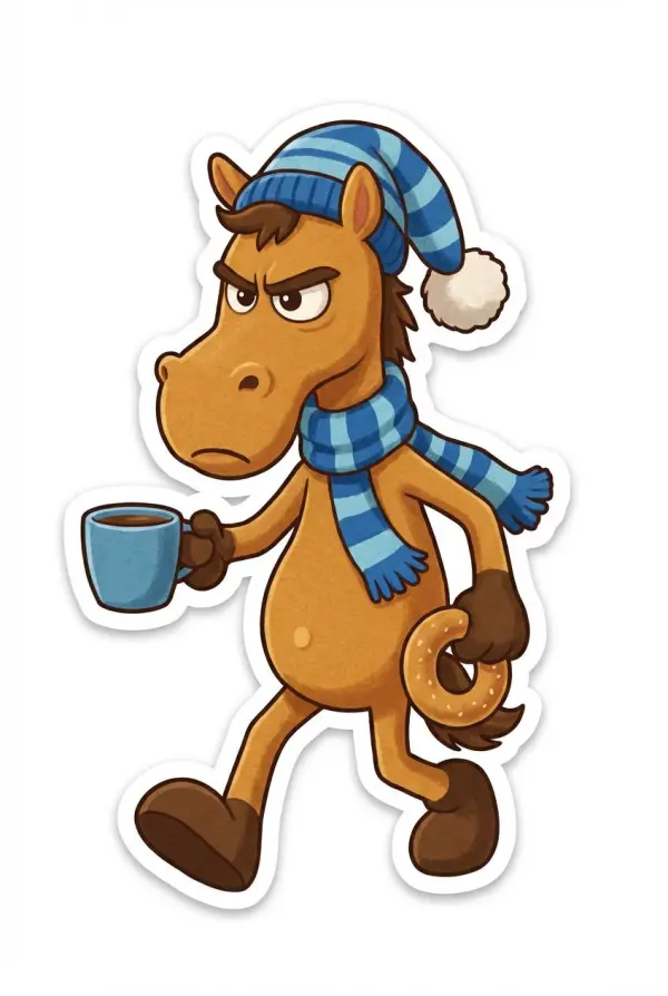 Same subject rendered as a print-ready chibi sticker with vinyl die-cut outline