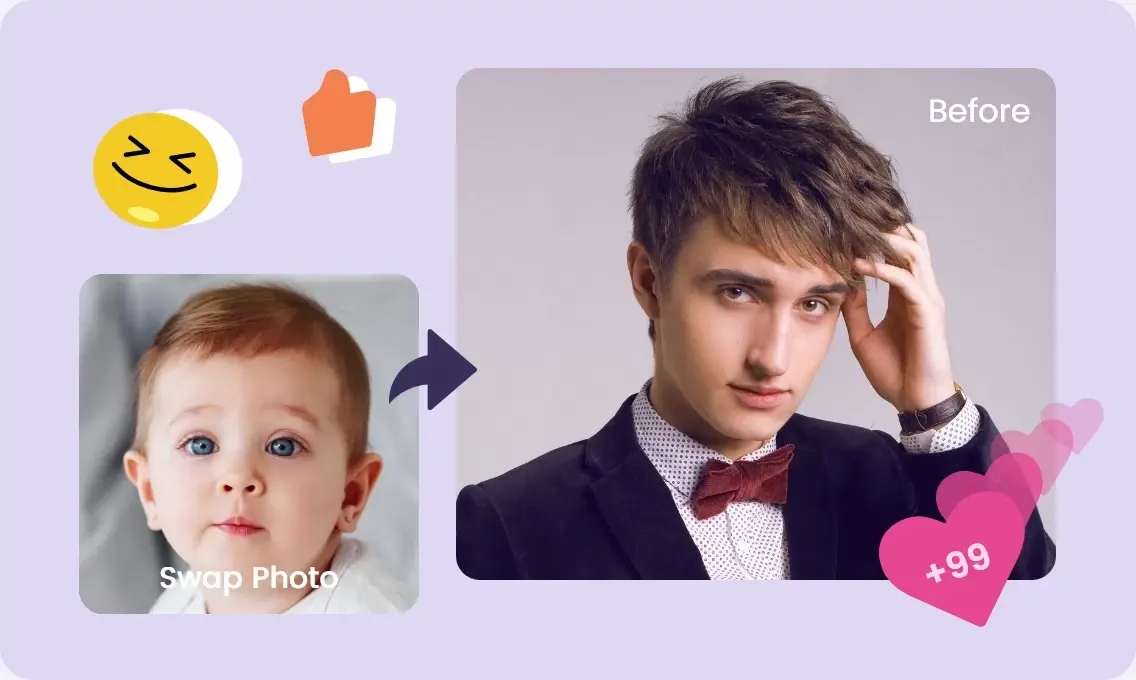 AI head swap tool for creating memes and social media content