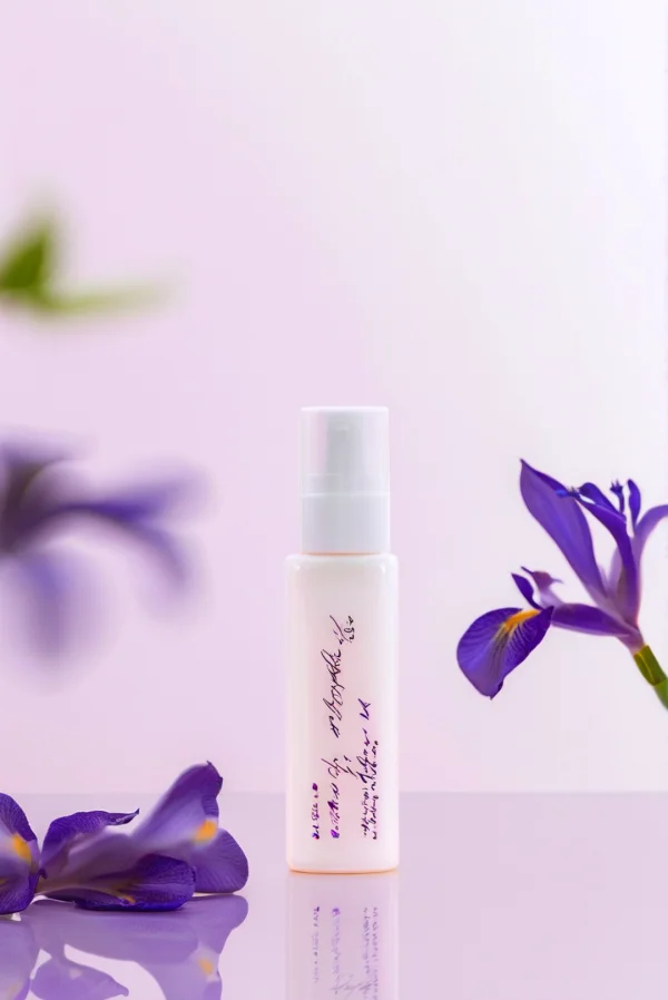 Purple floral campaign set used as the scene reference